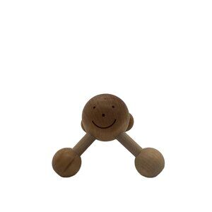 It’s Me Happy Time Massager Vintage 90s Wooden Smiley Face Massage Tool USA Made